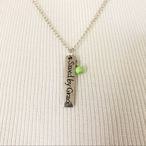 Necklace Silvertone Positive Affirmation w/Charm